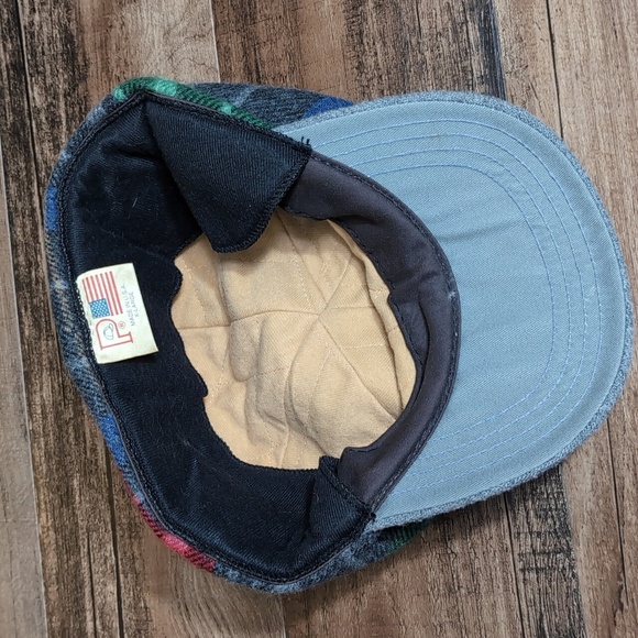 Vintage Plaid Trapper Hat Ear Flaps Size XL Made In The USA - Picture 5 of 8